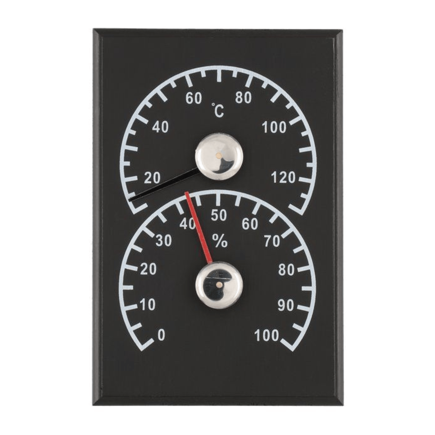 Black Sauna Thermometer & Hygrometer