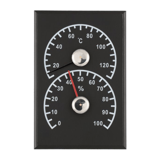 Black Sauna Thermometer & Hygrometer Sauna Thermometer/Hygrometer | Finnmark Sauna