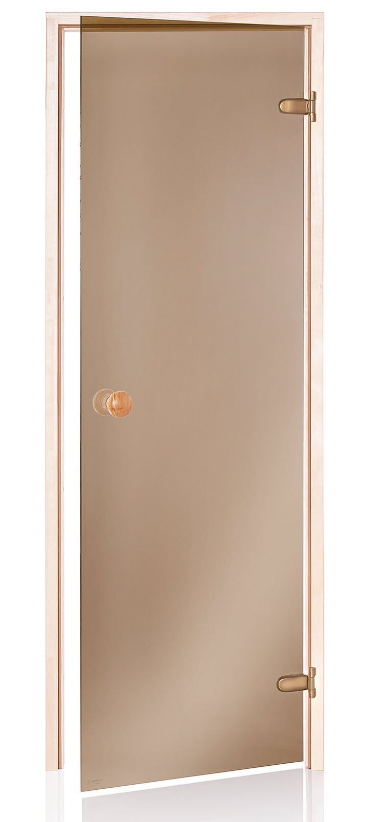 Bronze Glass Sauna Door with Aspen Frame and Bronze Hinges (Standard) Glass Door | Finnmark Sauna