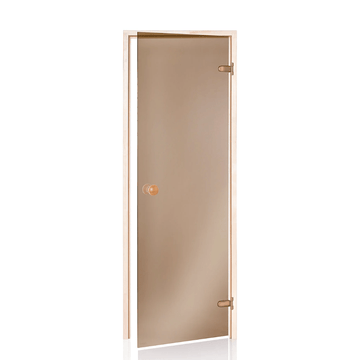 Bronze Glass Sauna Door with Aspen Frame and Bronze Hinges (Standard) Sauna Door | Finnmark Sauna