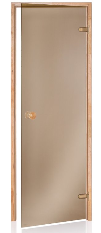 Bronze Glass Sauna Door with Pine Frame (Standard)