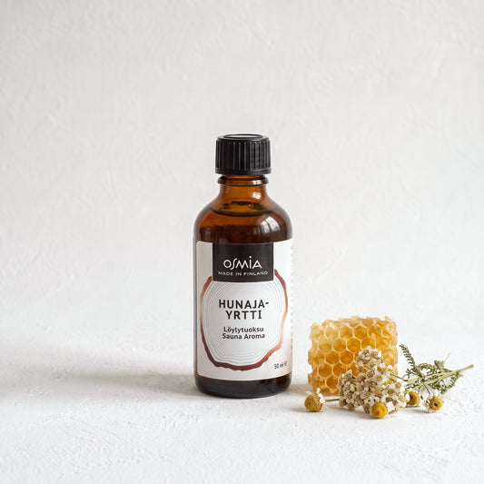 Honey Herb Sauna Aroma by Osmia (50ml) with honeycomb and dried herbs