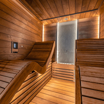 Dark Thermo Alder Sauna Wood Cladding STS4 120mm (Pack of 6)