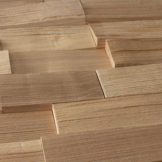 Decorative Ash Wood Wall Panel - Rectangle (1 m²)