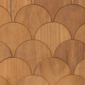Decorative Thermo Radiata Pine Wood Wall Panel - Fish Scale (1 m²)