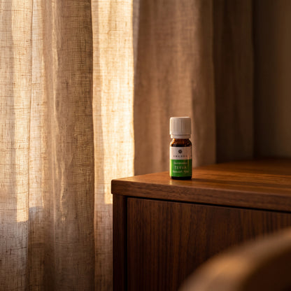 Emendo Tar Sauna Scent (10ml) - lifestyle by linen curtain