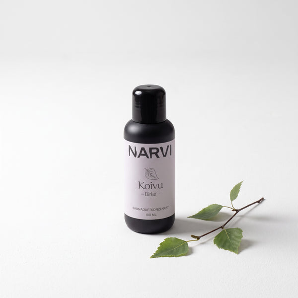 Birch Sauna Scent by Narvi (100ml) with birch twig and leaves