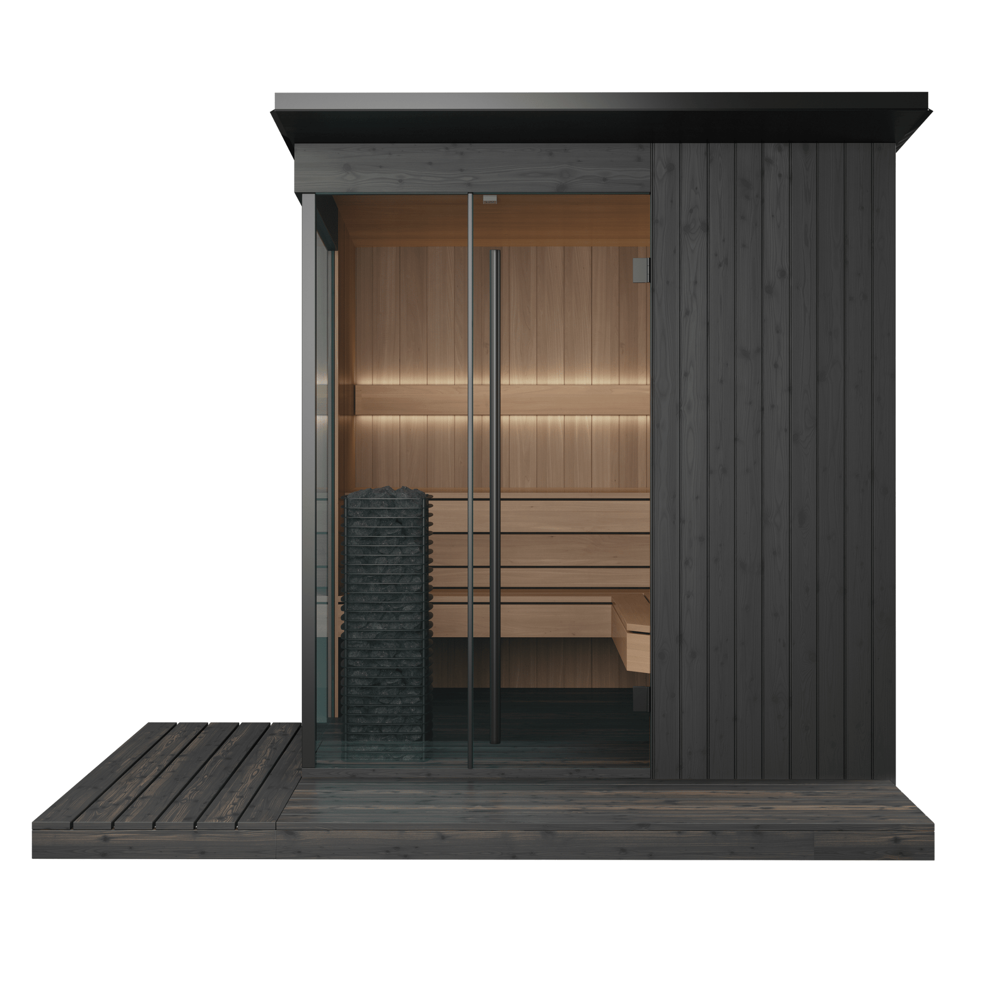 EDEN® Black Outdoor Sauna (5 - 6 Person) Modular Outdoor Sauna | Finnmark Sauna