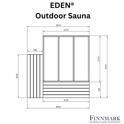 EDEN® Outdoor Sauna (5-6 Person)