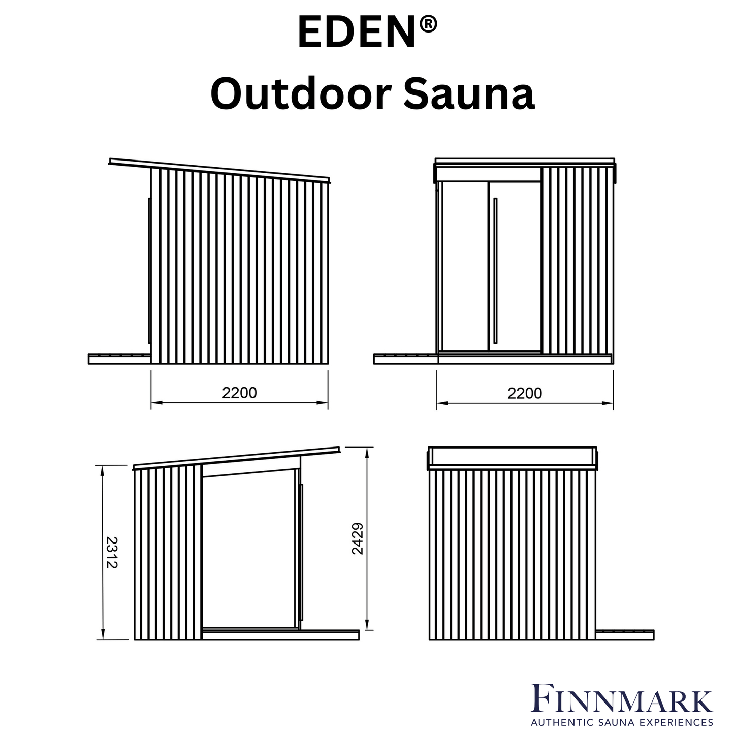 EDEN® Outdoor Sauna (5-6 Person)