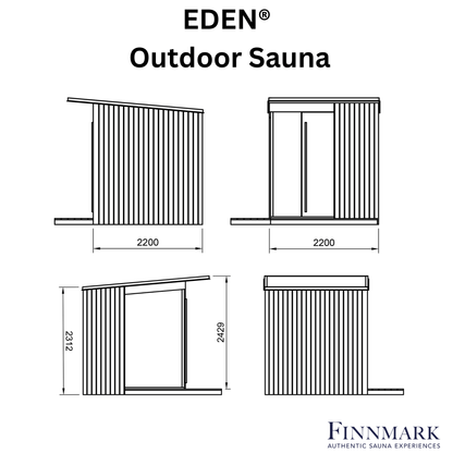 EDEN® Outdoor Sauna (5-6 Person)