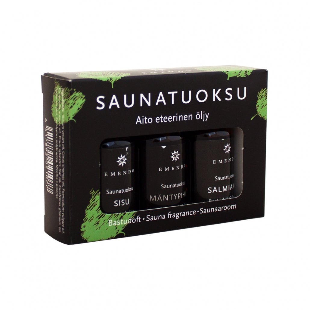 Emendo Black Sauna Scent Set (3 x 10ml) | Finnmark Sauna Sauna Scents | Finnmark Sauna