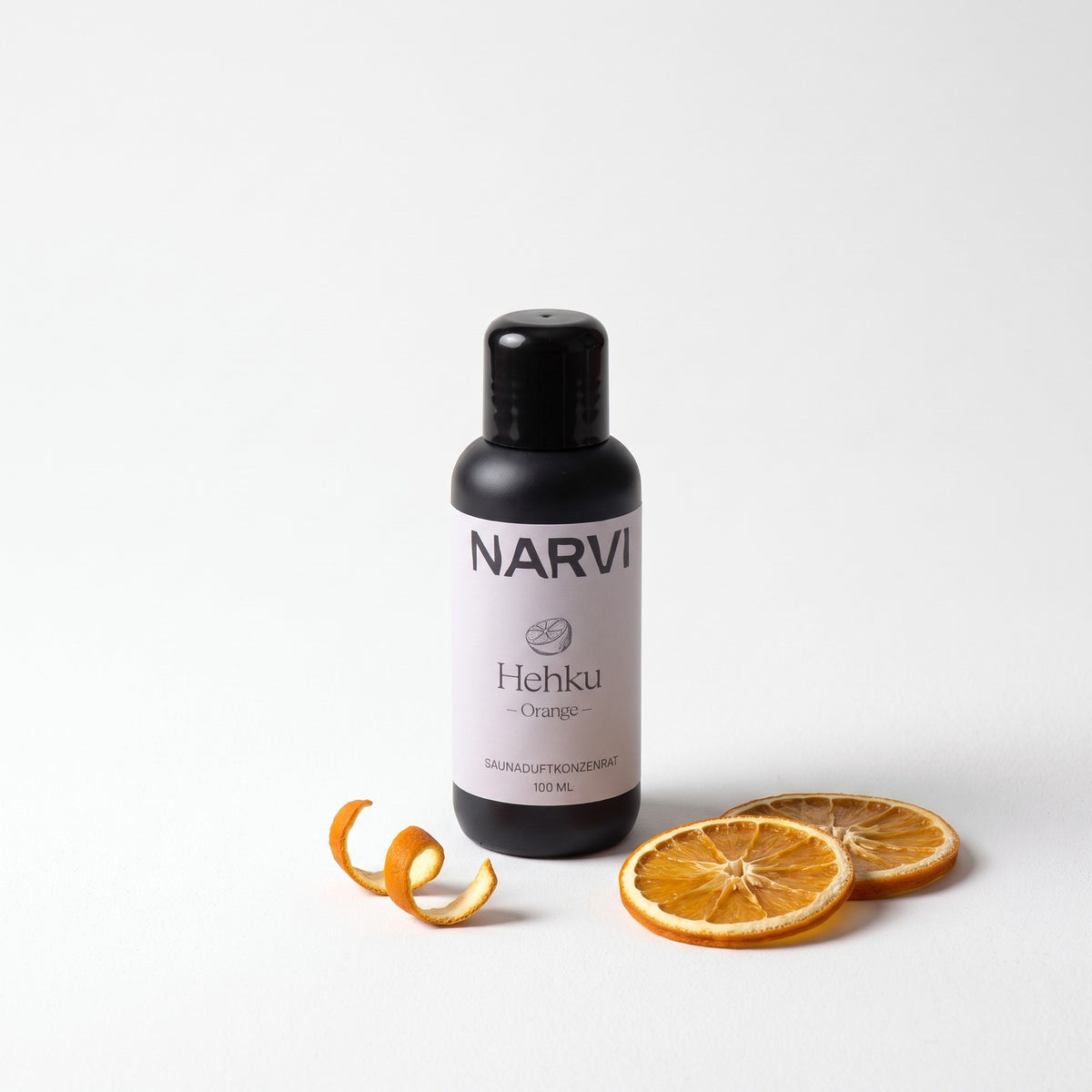 Orange Sauna Scent by Narvi (100ml) with dried orange slices and peel