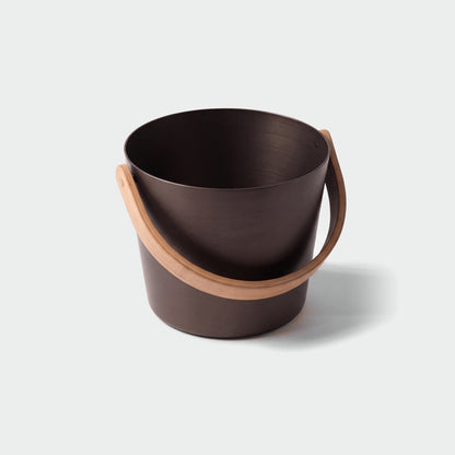 Rento 5 Litre Anodised Aluminium Sauna Bucket in Brown/Black - interior