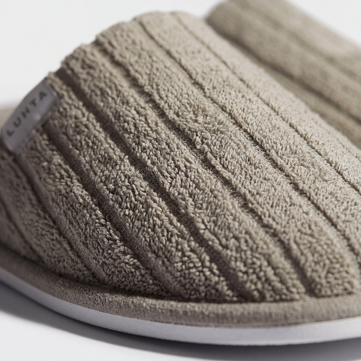 Luhta Aalto Sauna Slippers Dark Khaki - ribbed terry texture