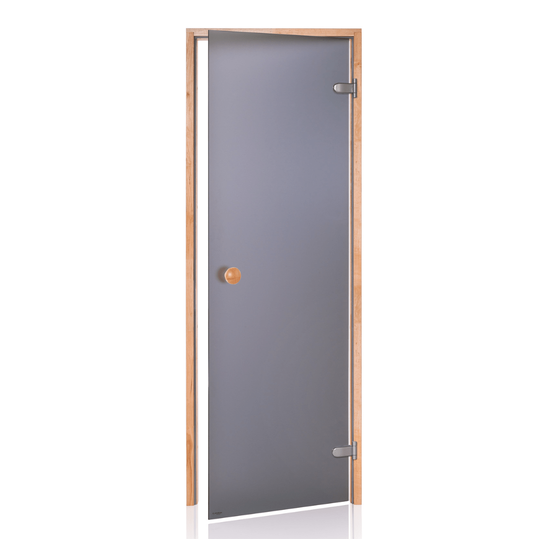 Glass Sauna Door with Thermo Aspen Frame (Standard) Sauna Door | Finnmark Sauna