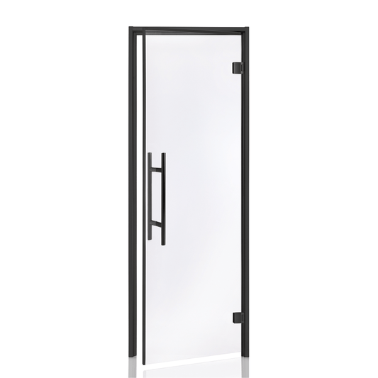 Glass Steam Room Door with Black Aluminium Frame