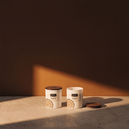 Summer Night Scented Candle by Osmia - lifestyle in sunlight