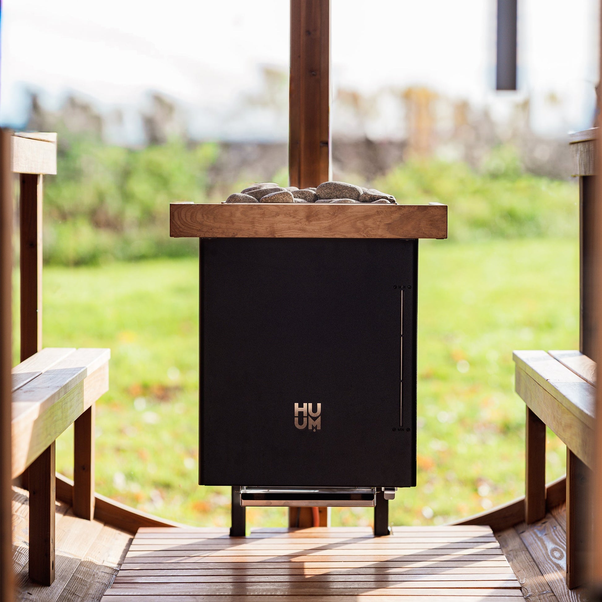 HUUM CORE Wall Combi Electric Sauna Heater Black Electric Sauna Heater | Finnmark Sauna