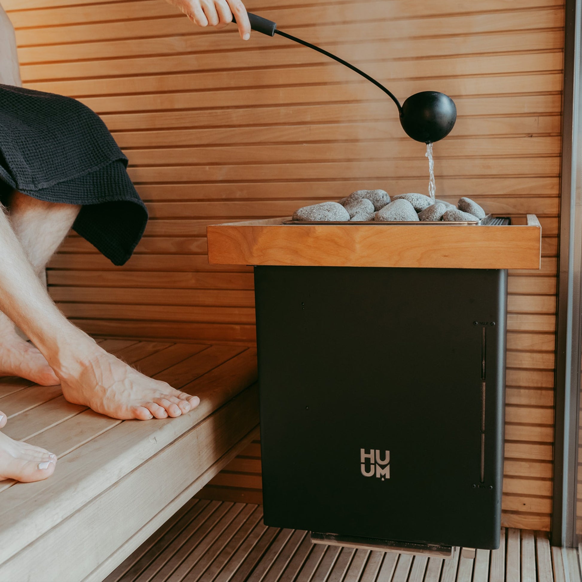 HUUM CORE Wall Electric Sauna Heater Black Electric Sauna Heater | Finnmark Sauna