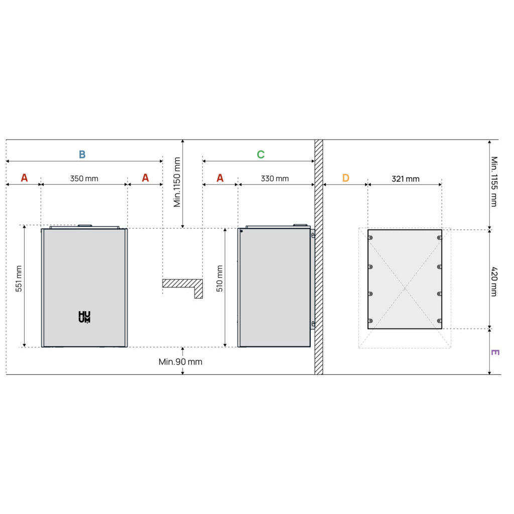 HUUM CORE Wall Mini Combi Electric Sauna Heater White Electric Sauna Heater | Finnmark Sauna