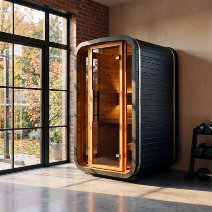Indoor Cube Sauna (2 Person) in Black