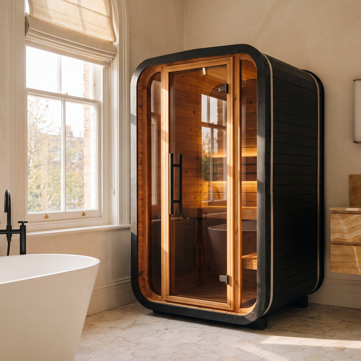 Indoor Cube Sauna (2 Person) in Black