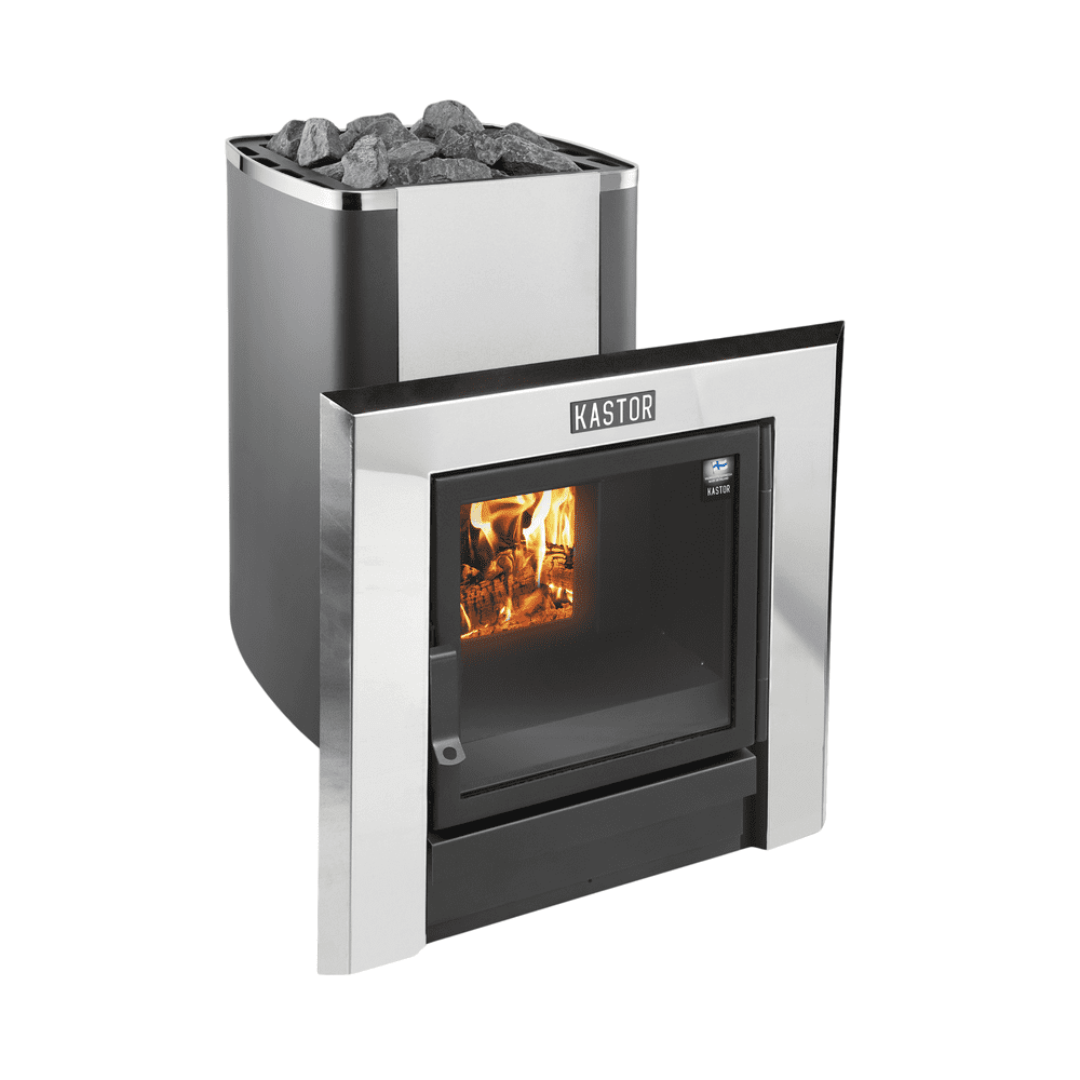 Kastor Front Frame for Karhu T Wood - Burning Sauna Stove (Through - the - Wall Model) Wood Burning Sauna Heater | Finnmark Sauna