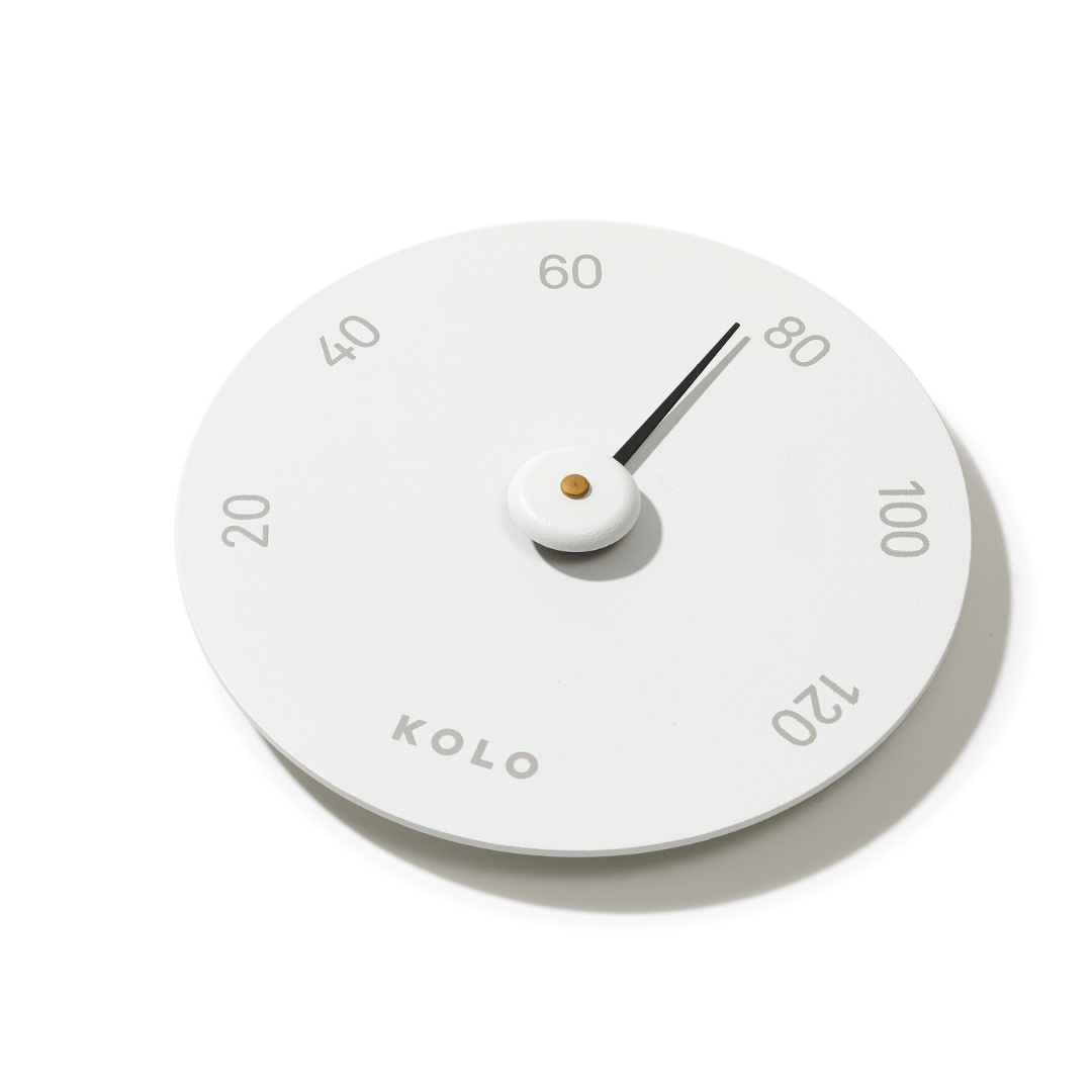 KOLO Sauna Thermometer White | Finnmark Sauna Sauna Accessories | Finnmark Sauna