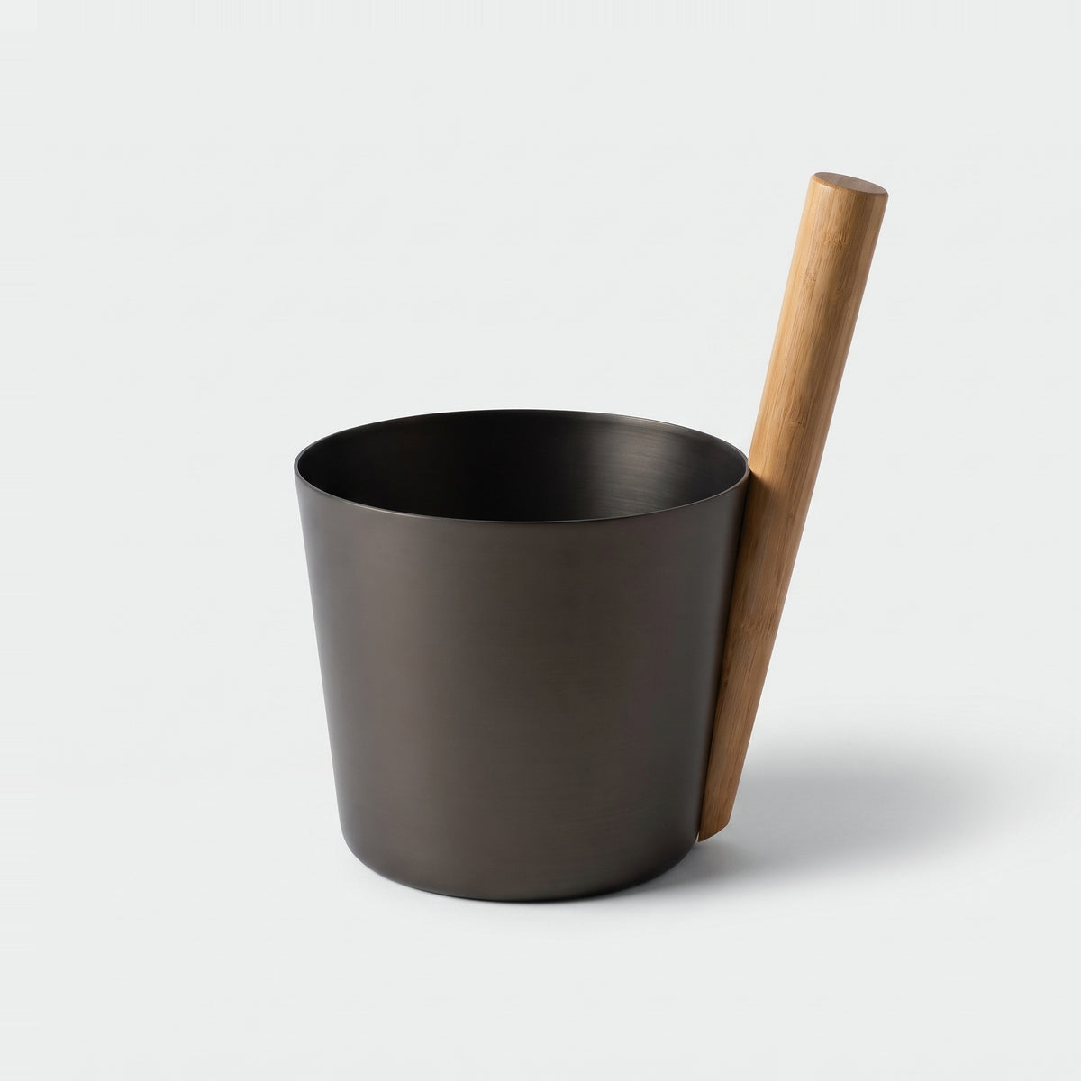 Rento 5l Anodised Aluminium Sauna Pail in Brown/Black - interior