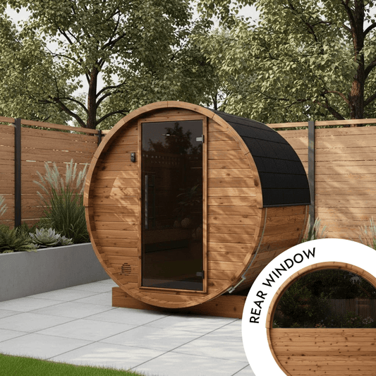 Micro Wood Barrel Sauna with Window (2 Person)