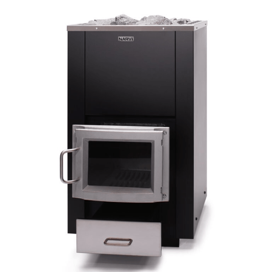 Narvi 30 & 50 Through - the - Wall Wood - Burning Sauna Heater Wood Burning Sauna Heater | Finnmark Sauna