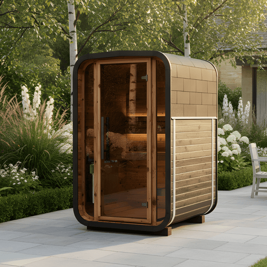 Outdoor Cube Sauna (2 Person) in Black