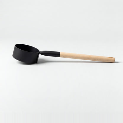 Black Anodised Aluminium Sauna Ladle (Brilliant Range) by Helo - side profile