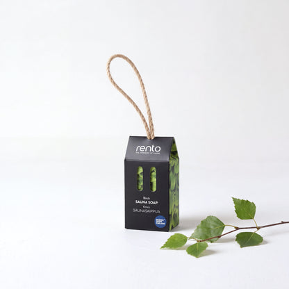 Traditional Finnish Sauna Soap Midsummer Birch 150g with birch twig