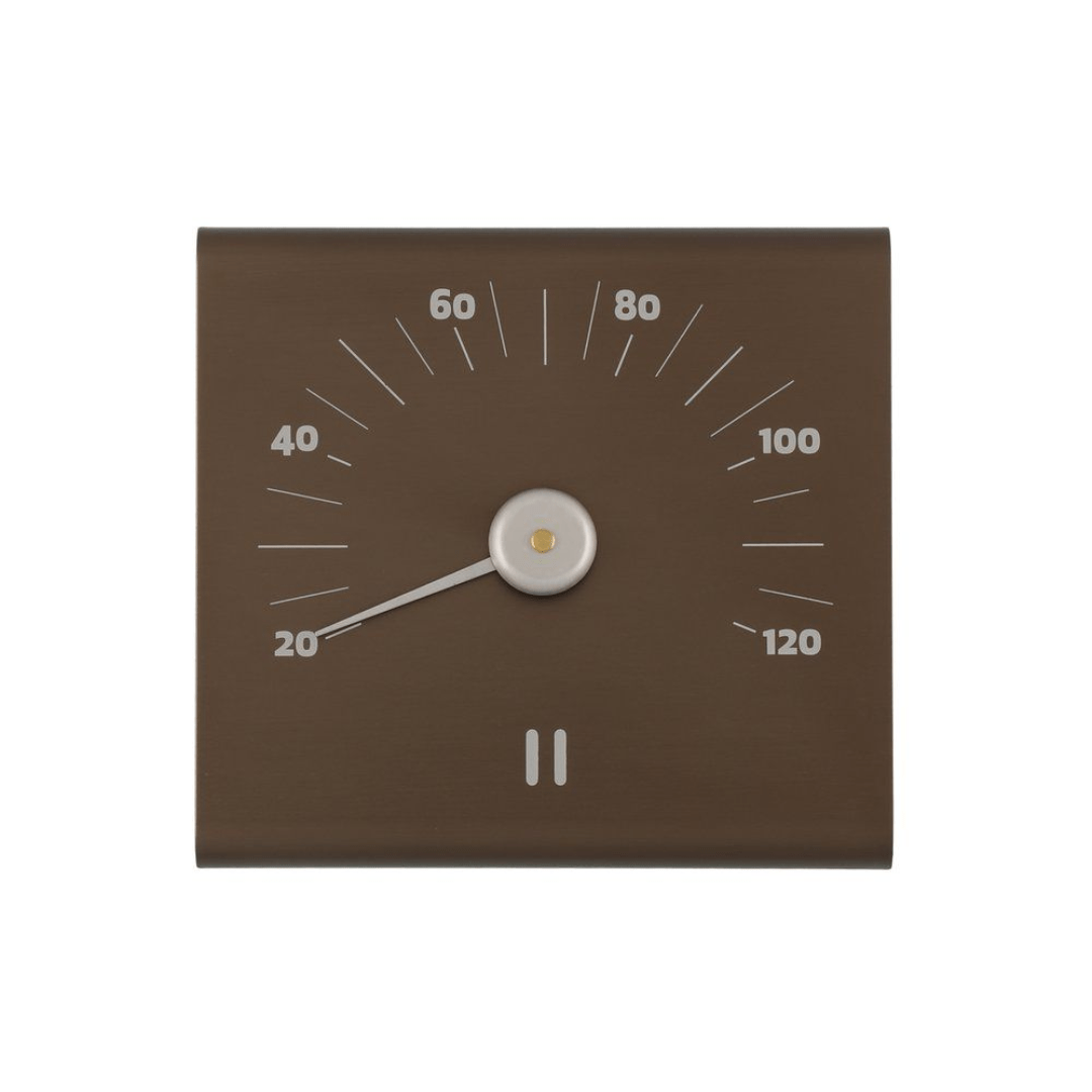 Rento Aluminium Sauna Thermometer Brown/Black Sauna Thermometer | Finnmark Sauna