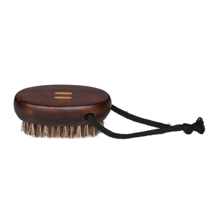 Rento Oval Wooden Nail Brush Bamboo Dark Bath Brush | Finnmark Sauna