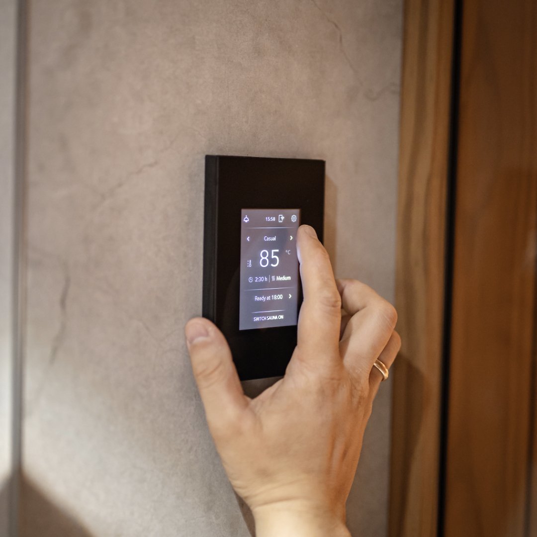 Sauna Control Panel (Touch Screen - Black) by Tulikivi | Finnmark Sauna