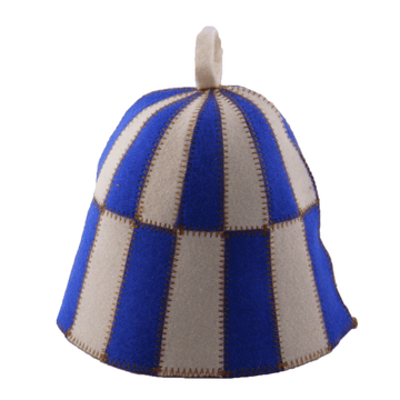 Sauna Hat CELL Blue/White (Wool Felt)