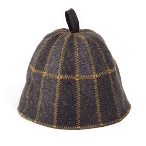 Sauna Hat Grey/White (Wool Felt)