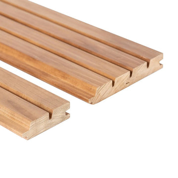 Thermo Aspen Sauna Wood Cladding ROMBTO 90mm (Pack of 4)