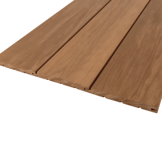 Thermo Aspen Sauna Wood Cladding STS4 140mm (Pack of 6) by Finnmark Sauna Sauna Timber | Finnmark Sauna