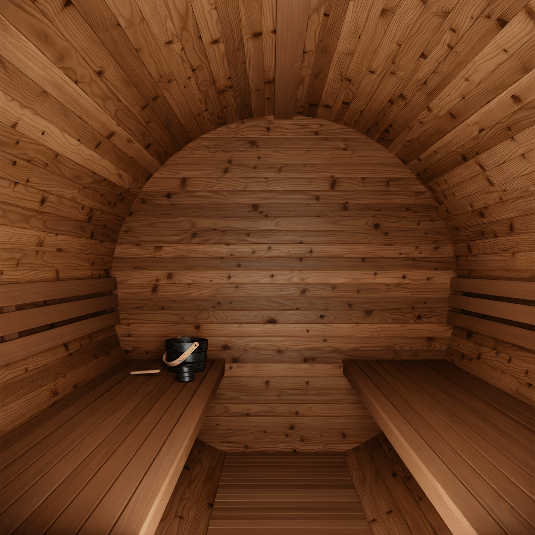 Thermo Wood Barrel Sauna - Large (6 - 8 Person) Barrel Sauna | Finnmark Sauna