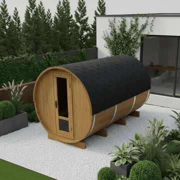 Thermo Wood Barrel Sauna - Large (6-8 Person)