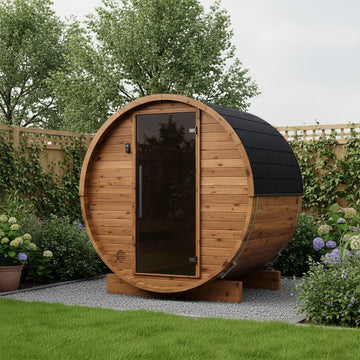Thermo Wood Barrel Sauna - Micro (2 Person) Barrel Sauna | Finnmark Sauna