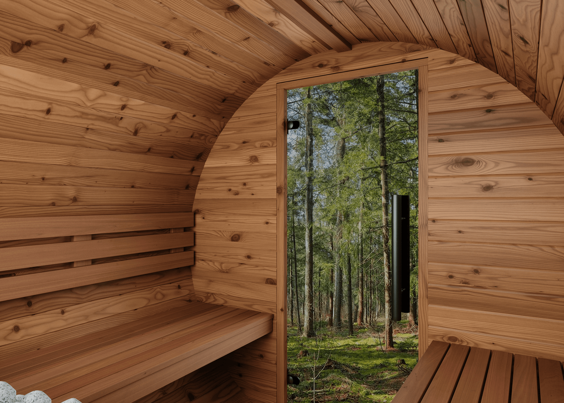 Thermo Wood Barrel Sauna - Micro (2 Person) Barrel Sauna | Finnmark Sauna