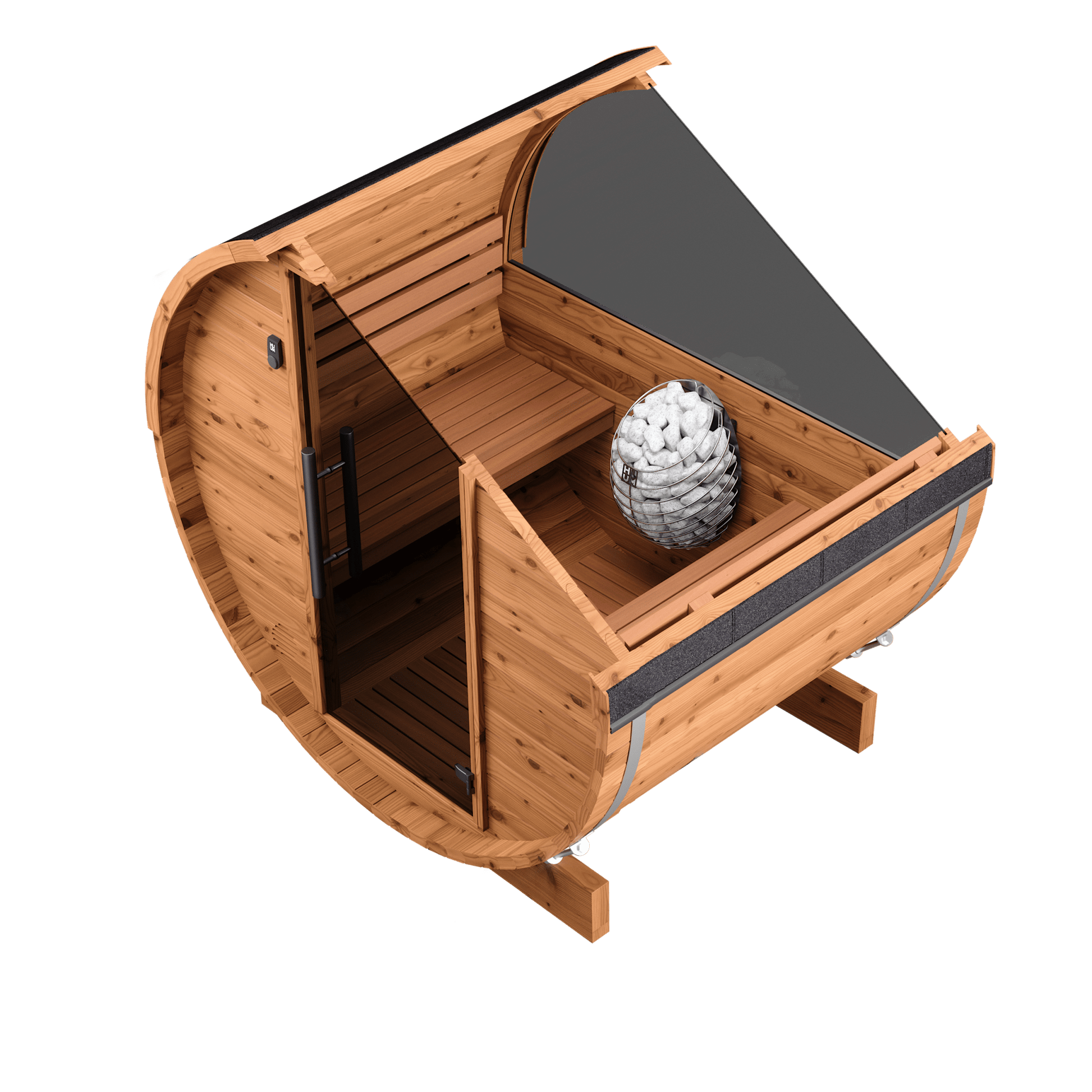 Thermo Wood Barrel Sauna - Micro (2 Person) Barrel Sauna | Finnmark Sauna