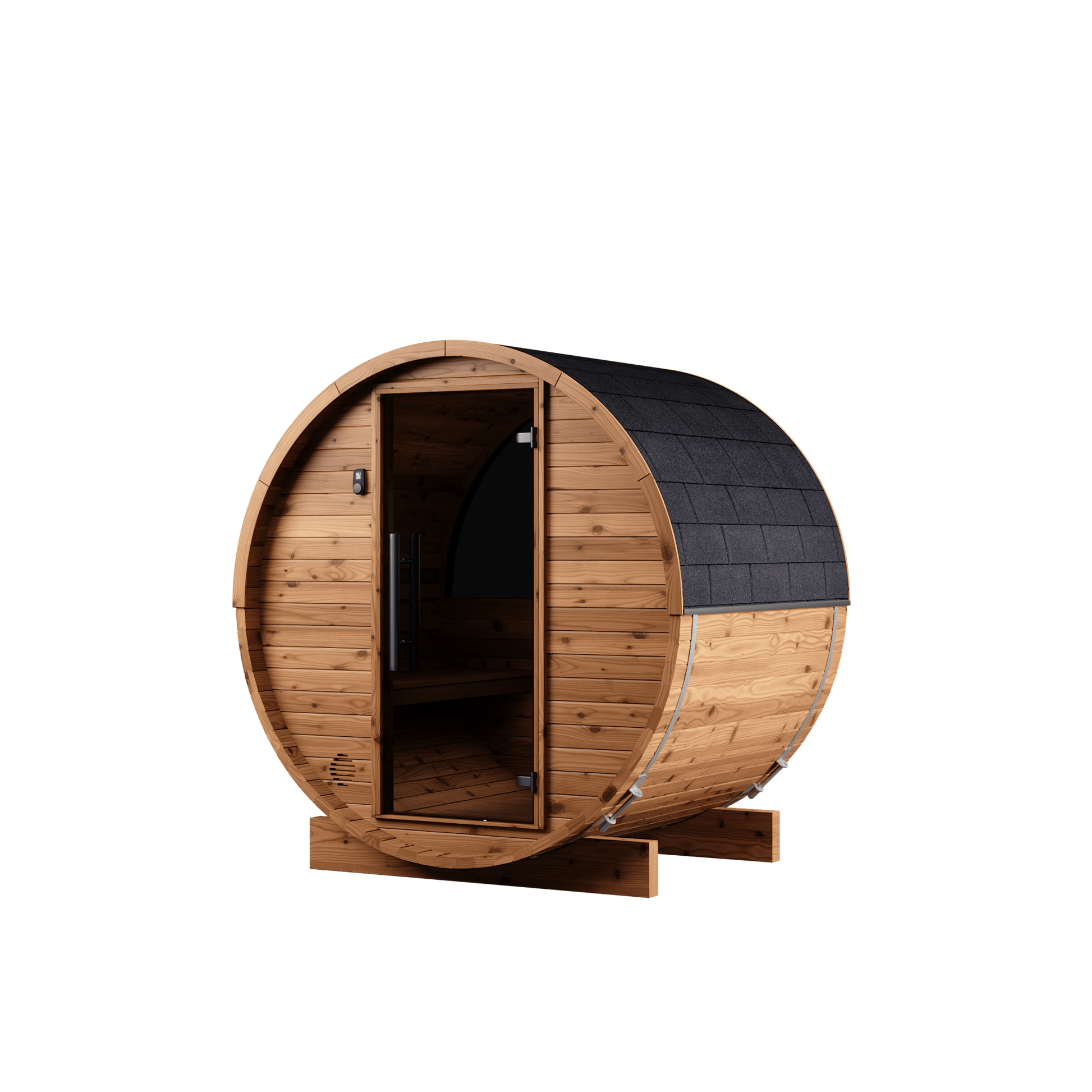 Thermo Wood Barrel Sauna - Micro (2 Person) Barrel Sauna | Finnmark Sauna