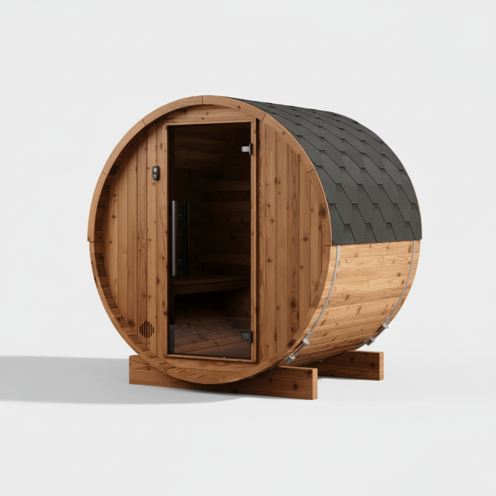 Thermo Wood Barrel Sauna - Micro (2 Person) Barrel Sauna | Finnmark Sauna