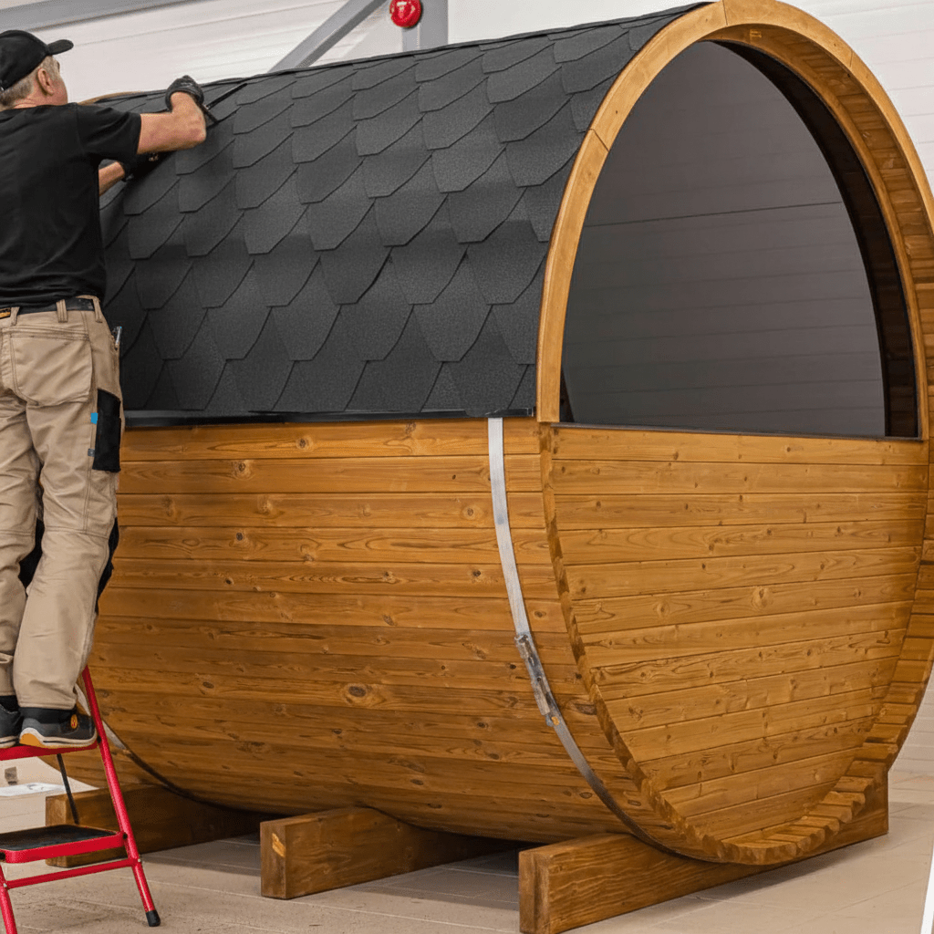 Thermo Wood Barrel Sauna - Micro (2 Person) Barrel Sauna | Finnmark Sauna